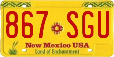 NM license plate 867SGU