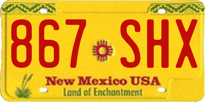 NM license plate 867SHX