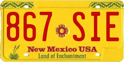 NM license plate 867SIE