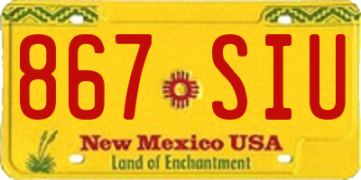 NM license plate 867SIU
