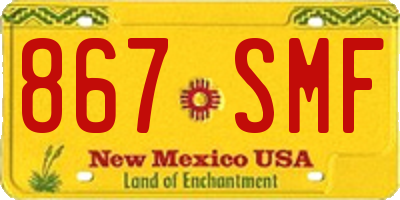 NM license plate 867SMF