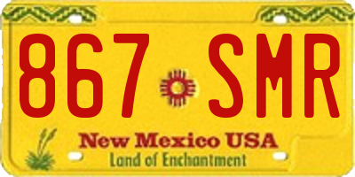 NM license plate 867SMR