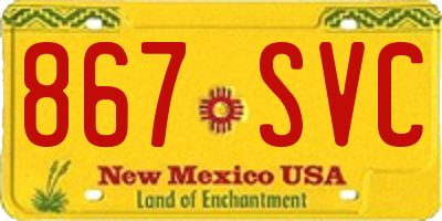 NM license plate 867SVC