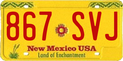NM license plate 867SVJ