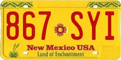 NM license plate 867SYI