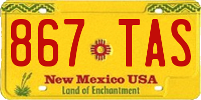 NM license plate 867TAS