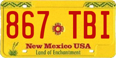 NM license plate 867TBI