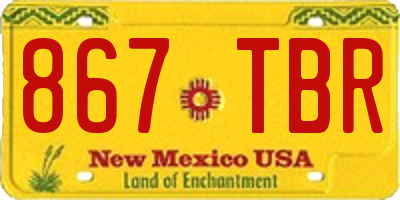 NM license plate 867TBR