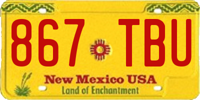 NM license plate 867TBU