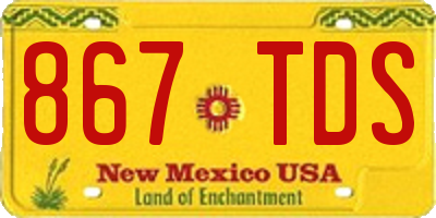 NM license plate 867TDS