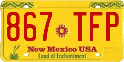 NM license plate 867TFP