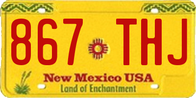 NM license plate 867THJ