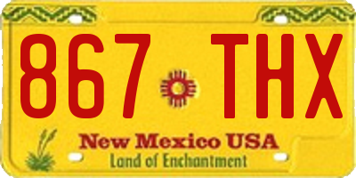 NM license plate 867THX