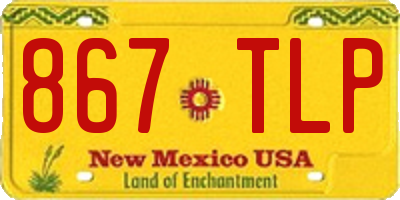 NM license plate 867TLP