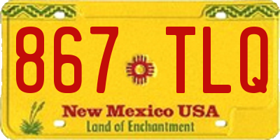 NM license plate 867TLQ