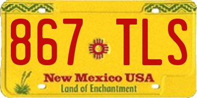 NM license plate 867TLS