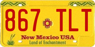 NM license plate 867TLT