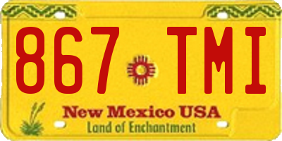 NM license plate 867TMI