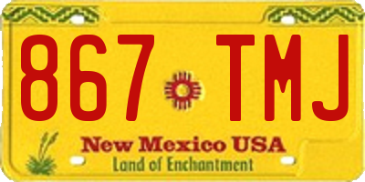 NM license plate 867TMJ