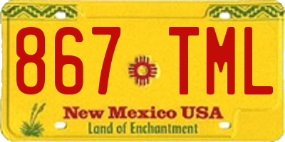 NM license plate 867TML