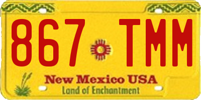 NM license plate 867TMM