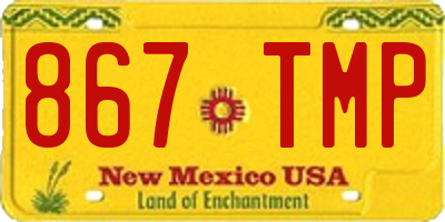 NM license plate 867TMP