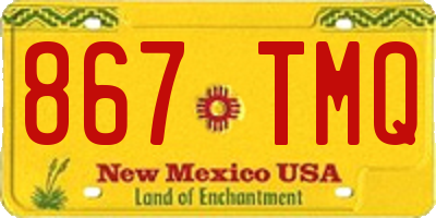 NM license plate 867TMQ