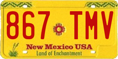 NM license plate 867TMV