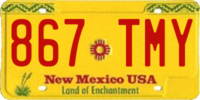NM license plate 867TMY