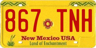 NM license plate 867TNH