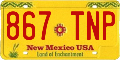 NM license plate 867TNP