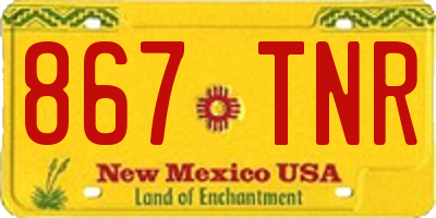 NM license plate 867TNR
