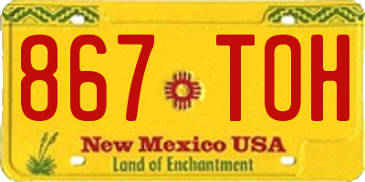 NM license plate 867TOH