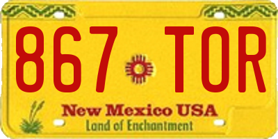 NM license plate 867TOR