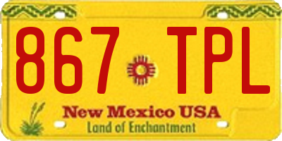 NM license plate 867TPL