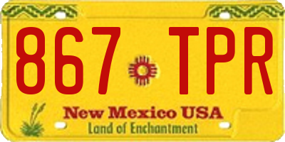 NM license plate 867TPR