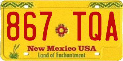 NM license plate 867TQA