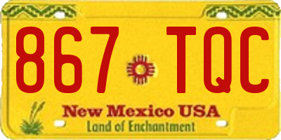 NM license plate 867TQC