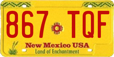 NM license plate 867TQF