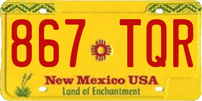 NM license plate 867TQR
