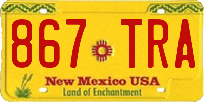 NM license plate 867TRA