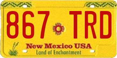 NM license plate 867TRD