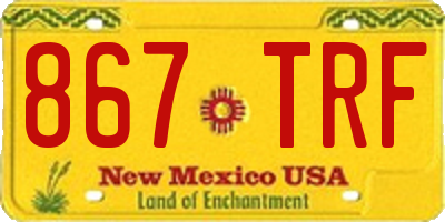 NM license plate 867TRF