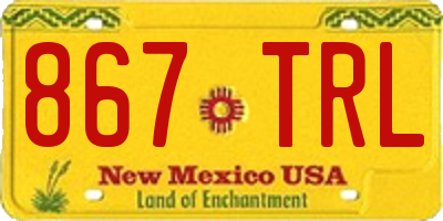 NM license plate 867TRL