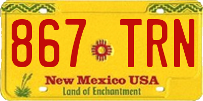 NM license plate 867TRN