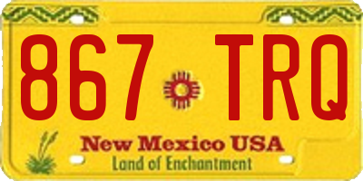 NM license plate 867TRQ