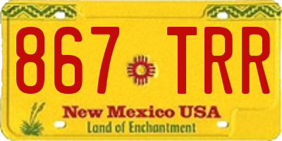NM license plate 867TRR