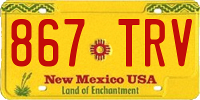 NM license plate 867TRV