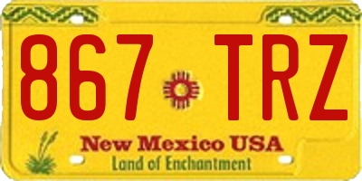 NM license plate 867TRZ
