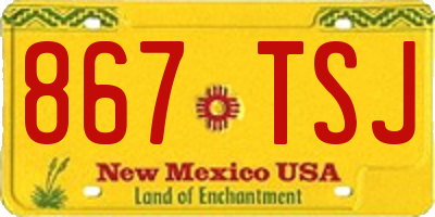 NM license plate 867TSJ